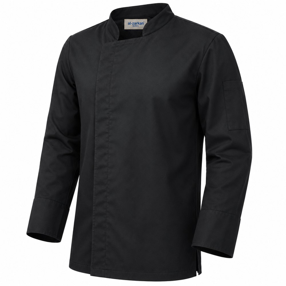 Black Chef Jacket uniform 3D model